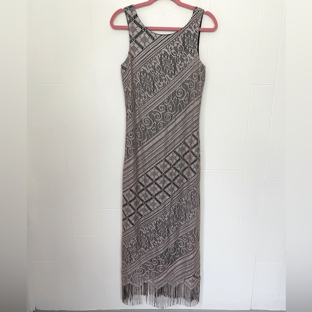 Harlow Dresses Vintage Maxi Dress Beige Boho Chic Fairy Whimsy Goth Size 10